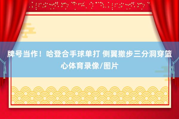 牌号当作！哈登合手球单打 侧翼撤步三分洞穿篮心体育录像/图片